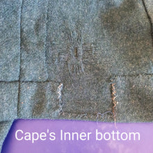 Cargar imagen en el visor de la galería, 1940s - Fabulous Petrol Wool Jacket Cape Set - W27 (68cm)