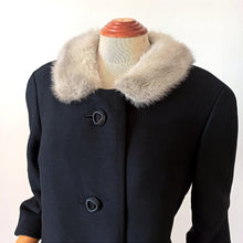 Charger l'image dans la galerie, 1950s 1960s - Gorgeous Black Gab Wool Jacket - W40 (102cm)