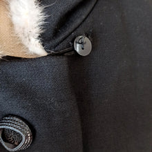 Charger l'image dans la galerie, 1950s 1960s - Gorgeous Black Gab Wool Jacket - W40 (102cm)