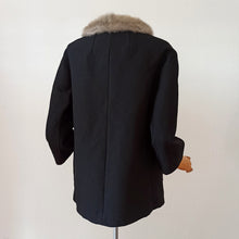Charger l'image dans la galerie, 1950s 1960s - Gorgeous Black Gab Wool Jacket - W40 (102cm)