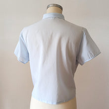 Charger l'image dans la galerie, 1950s 1960s - SWITZERLAND - Adorable Embroidery Smoked Cotton Blouse