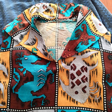 Charger l'image dans la galerie, 1950s 1960s - Amazing Novelty Print Rayon Blouse