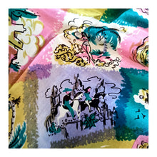 Cargar imagen en el visor de la galería, 1940s - Spectacular Novelty Print Silk Dress - W26 (66cm)