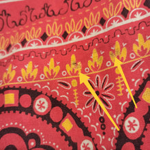 Cargar imagen en el visor de la galería, 1940s 1950s - Gorgeous Red Bandana Print Cotton Skirt - W24/44 (62/110cm)