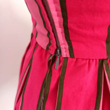 Charger l'image dans la galerie, 1950s 1960s - Fabulous Watermelon Colors Cotton Dress - W24.5 (62cm)