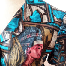 Charger l'image dans la galerie, 1950s - Stunning Queen Nefertiti Novelty Dress - W24.5 (62cm)