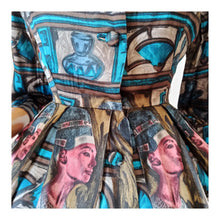 Charger l'image dans la galerie, 1950s - Stunning Queen Nefertiti Novelty Dress - W24.5 (62cm)