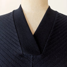 Charger l'image dans la galerie, 1950s - ZOULENE, France - Deadstock Black Cotton Top - Sz. S/M