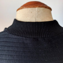 Charger l'image dans la galerie, 1950s - ZOULENE, France - Deadstock Black Cotton Top - Sz. S/M