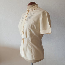Cargar imagen en el visor de la galería, 1940s - Exquisite Pure Silk Embroidery Blouse - W31 (78cm)