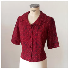 Laden Sie das Bild in den Galerie-Viewer, 1950s 1960s - Gorgeous Abstract Crepe Top