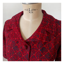 Laden Sie das Bild in den Galerie-Viewer, 1950s 1960s - Gorgeous Abstract Crepe Top