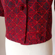Laden Sie das Bild in den Galerie-Viewer, 1950s 1960s - Gorgeous Abstract Crepe Top