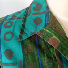 Cargar imagen en el visor de la galería, 1950s 1960s - PARIS - Excentric Abstract Cotton Duster