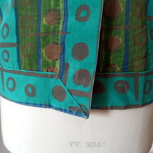 Cargar imagen en el visor de la galería, 1950s 1960s - PARIS - Excentric Abstract Cotton Duster