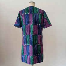 Laden Sie das Bild in den Galerie-Viewer, 1950s 1960s - SOLIDA- Fabulous Abstract Cotton Duster - Sz. 42