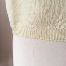Charger l'image dans la galerie, 1950s 1960s - Yellow Cream Wool Jumper - Sz. Large