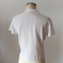 Charger l'image dans la galerie, 1950s - Adorable White Cotton Lace Blouse
