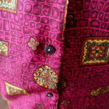 Charger l'image dans la galerie, 1960s - Abstract Satin Blouse - Sz. 50