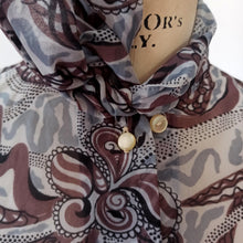 Charger l'image dans la galerie, 1960s - Abstract Nylon Blouse - Sz. 48