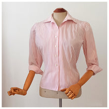 Charger l'image dans la galerie, 1940s 1950s - RUDY CHEMISIER, France - Sweet Pink Stripes Blouse - W33 (84cm)