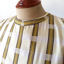 Charger l'image dans la galerie, 1950s 1960s - Gorgeous Textured Cotton Dress - W27.5 (70cm)