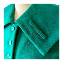 Charger l'image dans la galerie, 1950s - HANRO - DE GROOT, Switzerland - Gorgeous Green Wool Dress - W28/29 (72/74cm)