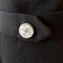 Charger l'image dans la galerie, 1950s 1960s - Stunning Black Textured Wool Dress - W33 (84cm)