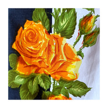 Laden Sie das Bild in den Galerie-Viewer, 1960s - Stunning Yellow Roseprint Cotton Dress - W28 (72cm)