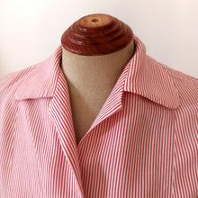 Charger l'image dans la galerie, 1940s 1950s - Iconic Red Stripes Rayon Blouse - W31.5 (80cm)