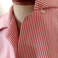Charger l'image dans la galerie, 1940s 1950s - Iconic Red Stripes Rayon Blouse - W31.5 (80cm)