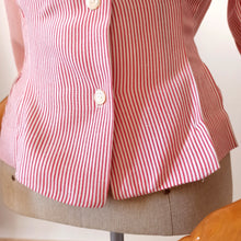 Charger l'image dans la galerie, 1940s 1950s - Iconic Red Stripes Rayon Blouse - W31.5 (80cm)