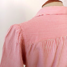 Charger l'image dans la galerie, 1940s 1950s - Iconic Red Stripes Rayon Blouse - W31.5 (80cm)