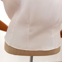 Charger l'image dans la galerie, 1950s - Exquisite White Rayon Blouse - Sz. 48