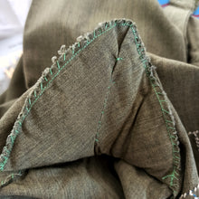 Cargar imagen en el visor de la galería, 1940s - Gorgeous Green Cotton Silk Dress - W35 (88cm)