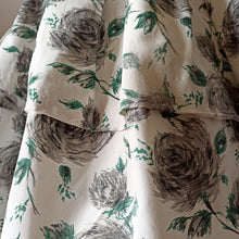 Charger l'image dans la galerie, 1950s - CHIC PARIS, France - Spectacular Roseprint Dress - W28.5 (72cm)