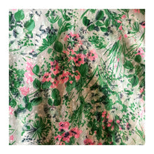 Cargar imagen en el visor de la galería, 1950s - Gorgeous Green Floral Dress - W27.5 (70cm)