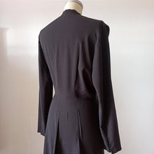 Carica l'immagine nel visualizzatore di Gallery, 1940s - Elegant Embroidery Black Crepe Dress - W34 (86cm)