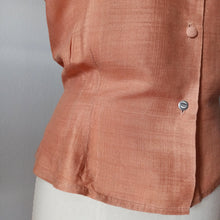 Charger l'image dans la galerie, 1950s - Gorgeous Teal Pure Silk Blouse - W31.5 (80cm)