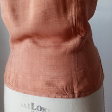 Charger l'image dans la galerie, 1950s - Gorgeous Teal Pure Silk Blouse - W31.5 (80cm)