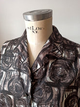 Carica l'immagine nel visualizzatore di Gallery, 1950s 1960s - TREVIRA - Abstract Satin Blouse - Sz. 44