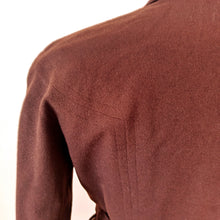 Cargar imagen en el visor de la galería, 1940s - Marvelous German Brown Wool Belted Dress - W26 (66cm)