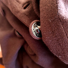 Cargar imagen en el visor de la galería, 1940s - Marvelous German Brown Wool Belted Dress - W26 (66cm)