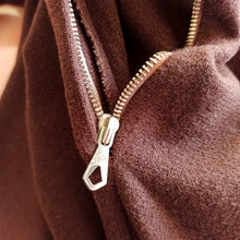 Cargar imagen en el visor de la galería, 1940s - Marvelous German Brown Wool Belted Dress - W26 (66cm)