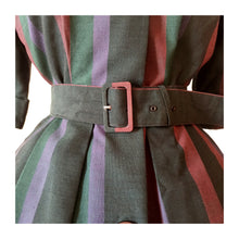 Charger l'image dans la galerie, 1950s - TREVIRA, Germany - Exquisite Striped Wool Dress - W30 (76cm)