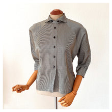 Load image into Gallery viewer, 1950s - Fabulous Striped Rayon Silk Blouse - W38 (96cm)