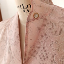 Charger l'image dans la galerie, 1950s - HELE, France - DEADSTOCK - Pink Nylon Blouse - W30 (76cm)