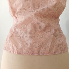Charger l'image dans la galerie, 1950s - HELE, France - DEADSTOCK - Pink Nylon Blouse - W30 (76cm)
