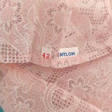 Charger l'image dans la galerie, 1950s - HELE, France - DEADSTOCK - Pink Nylon Blouse - W30 (76cm)