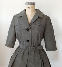 Charger l'image dans la galerie, 1950s 1960s - TREVIRA, Germany - Lovely Vichy Wool Dress - W31 (78cm)